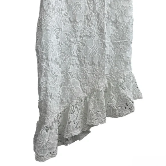 JJ’s House Lace Wedding Dress Sweetheart Asymmetrical Tea-Length NWT Size Small - Picture 4 of 10